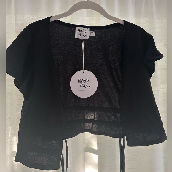 Princess Polly Jamison Reid Crop Top in the color Black - Picture 3 of 4